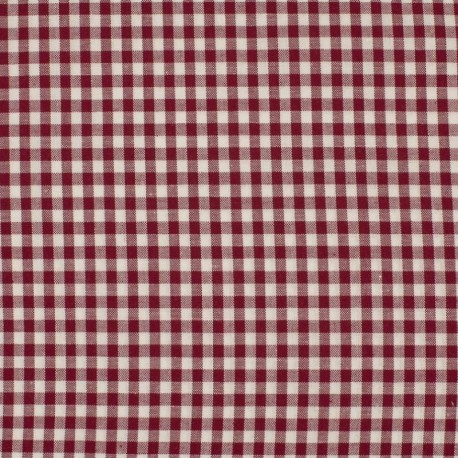 Tissu Grand Vichy Bordeaux
