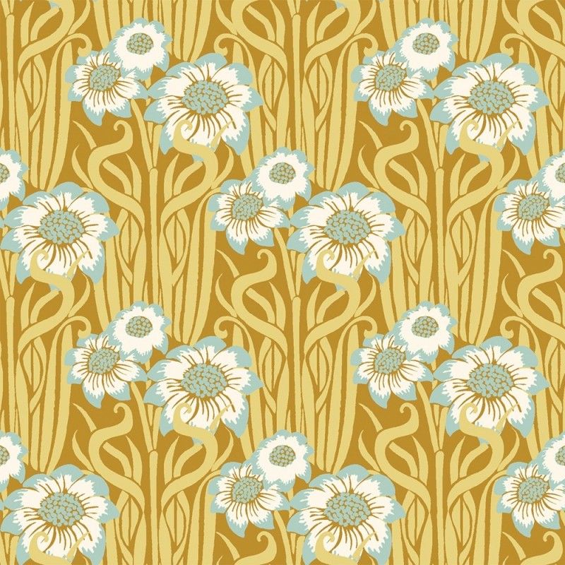 Tissu Flovo Moutarde