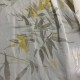 Tissu Lotus Imprime Blanc Jaune