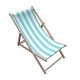 Tissu Toile Dralon Classic Raye Blanc turquoise