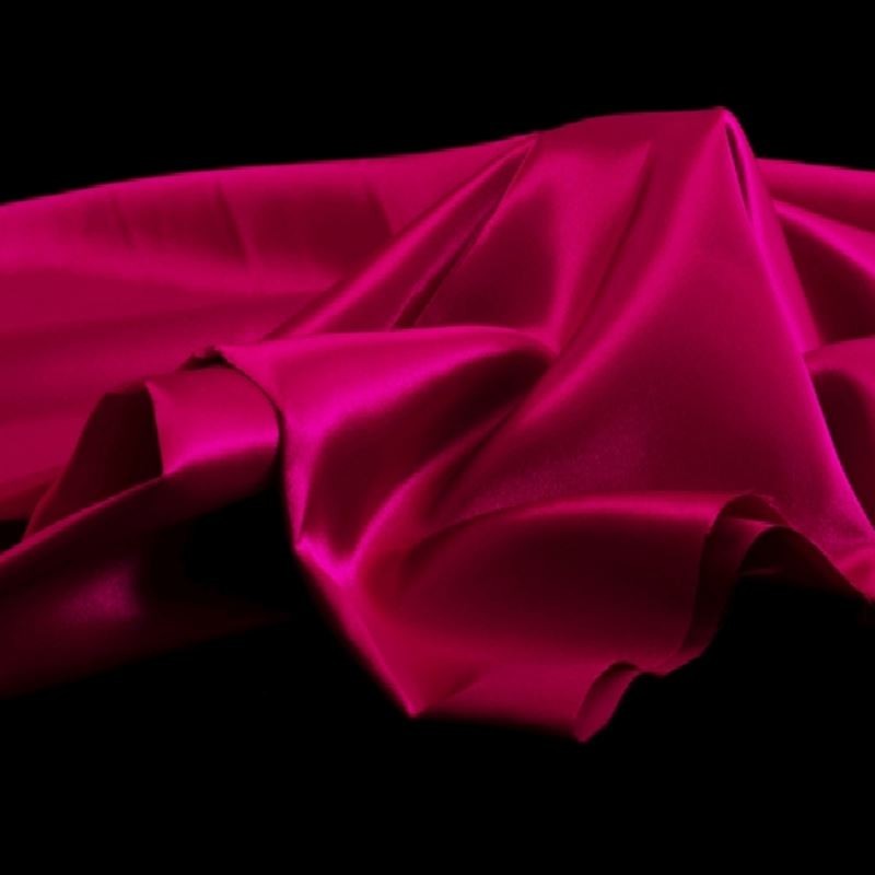 Tissu Satin Uni Fuchsia L150