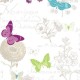 Tissu Butterfly Enduit Blanc