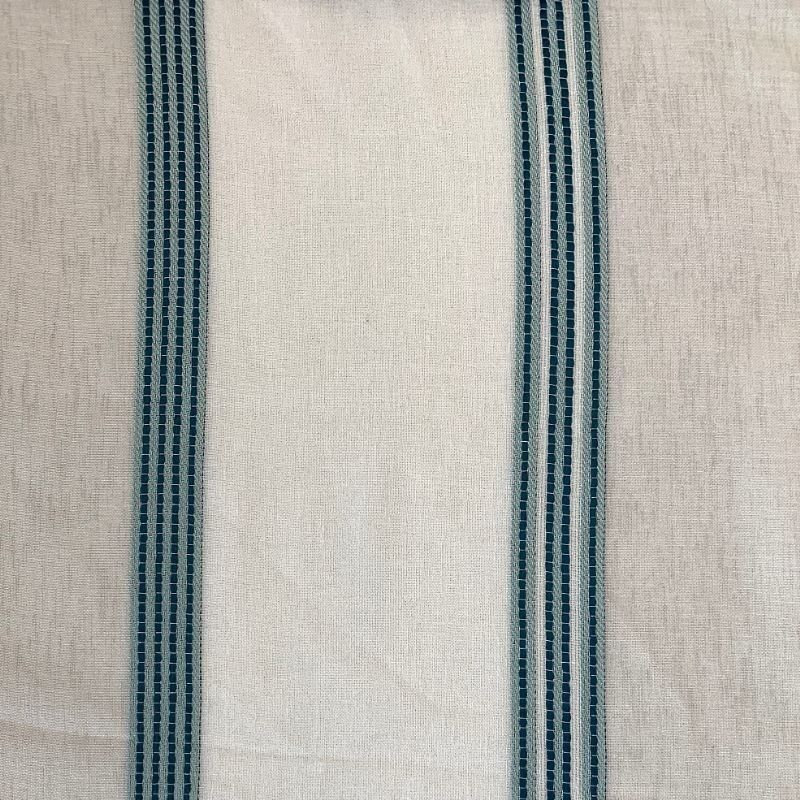 Tissu Etamine Club Rayures Aqua