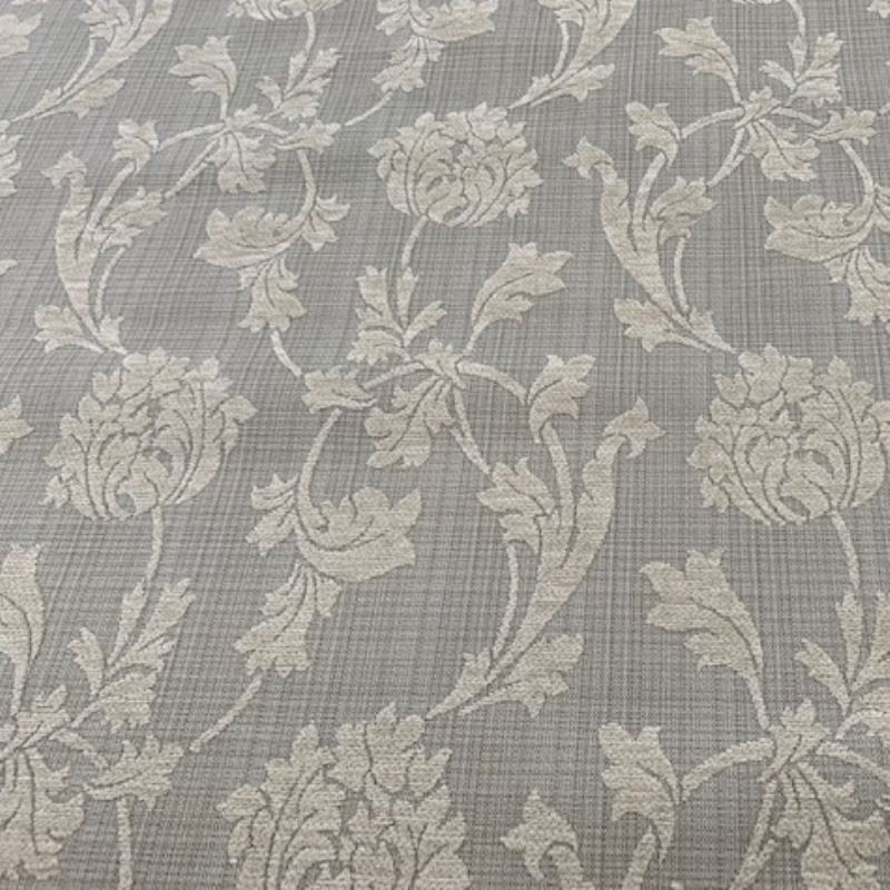 Tissu Jacquard Fleur Honolulu Ecru