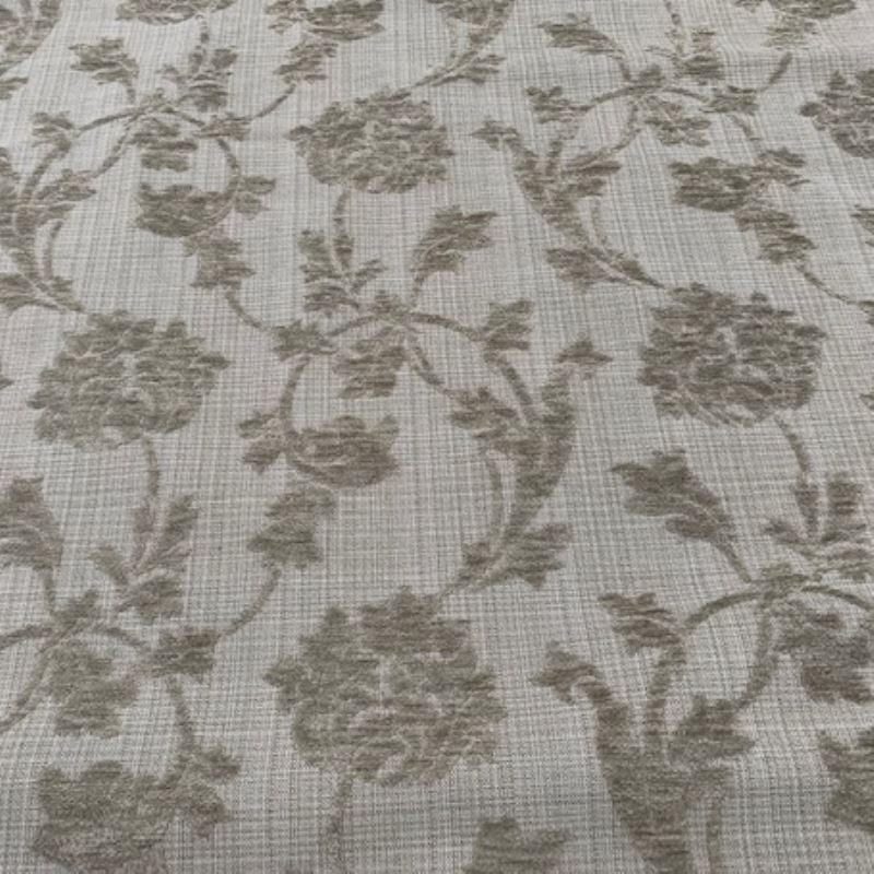 Tissu Jacquard Fleur Honolulu Taupe