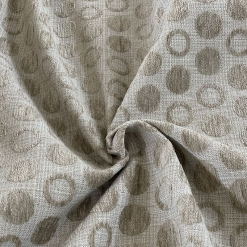 Tissu Jacquard Pois Houston Taupe