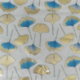 Tissu Biloba Foil Toile Bleu et or 