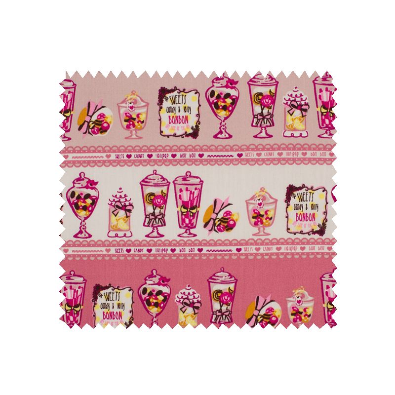 Tissu Popeline Bonbon Rose