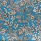 Tissu Mowgli Toile Imprimée Bleu Paon 