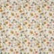 Tissu Popeline Imprimé Fleur Fond Ecru 