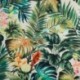 Tissu Jersey Digital Tropical Fond Gris 