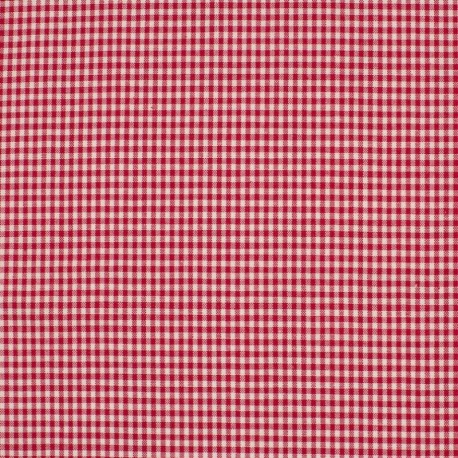 Tissu Petit Vichy 2mm Rouge 