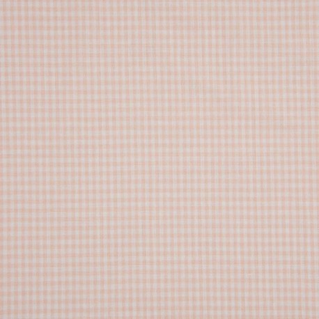 Tissu Petit Vichy 2mm Rose Saumon 