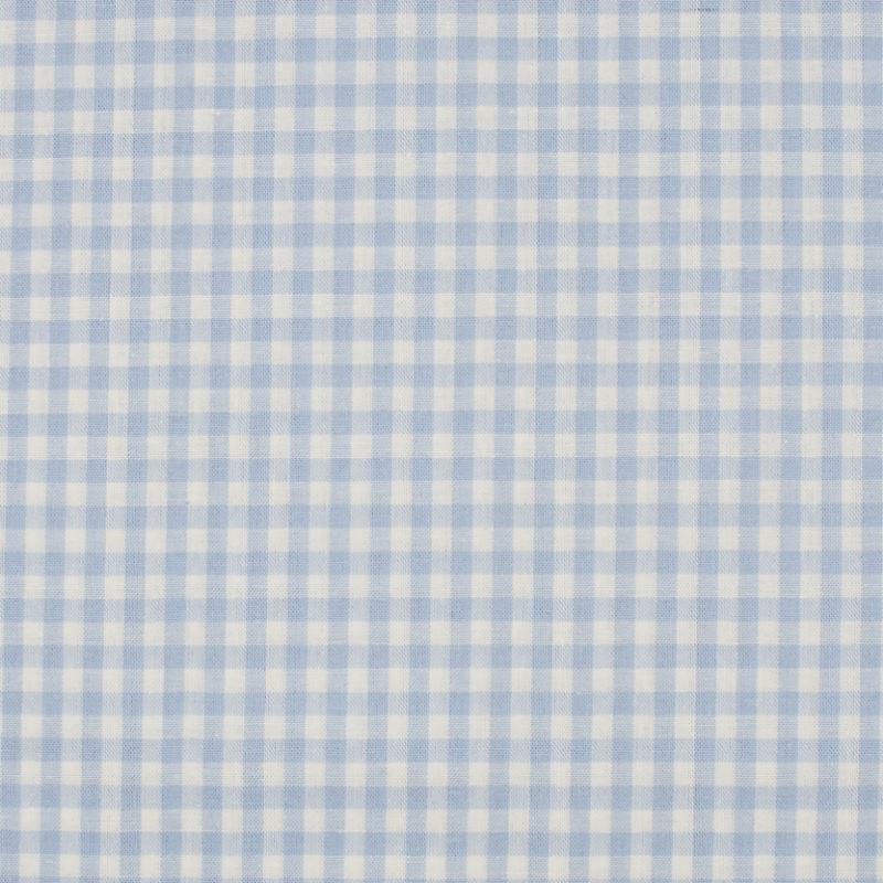 Tissu Moyen Vichy 5mm Bleu Ciel 