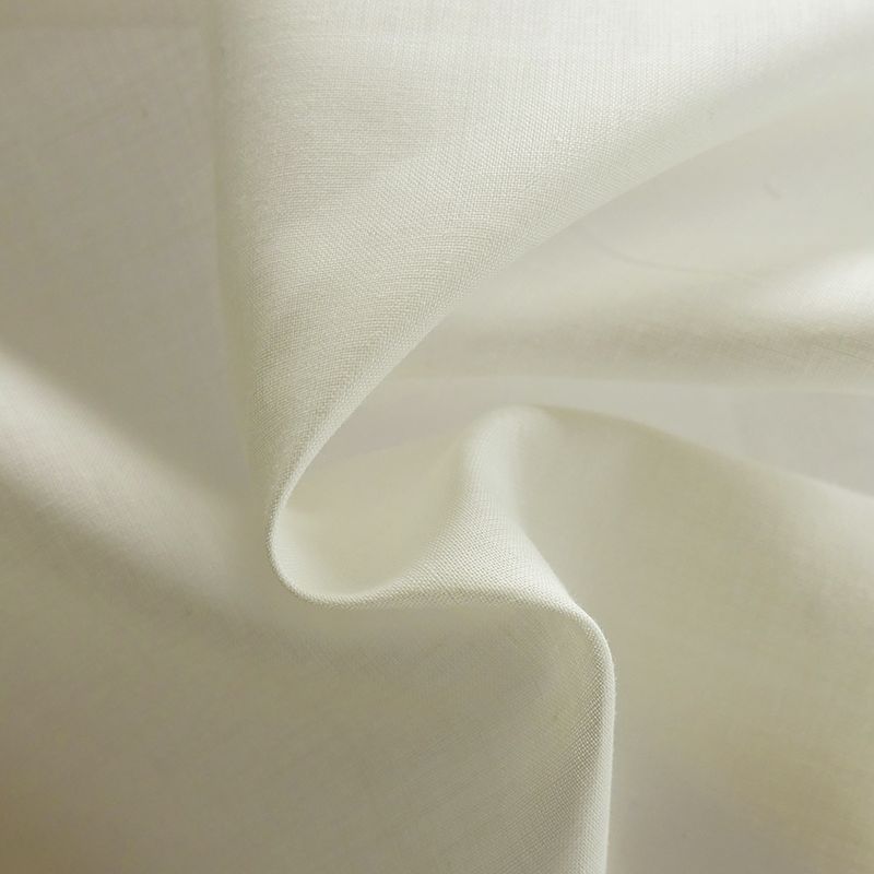 Tissu Batiste Toile Ivoire coton Peigné 