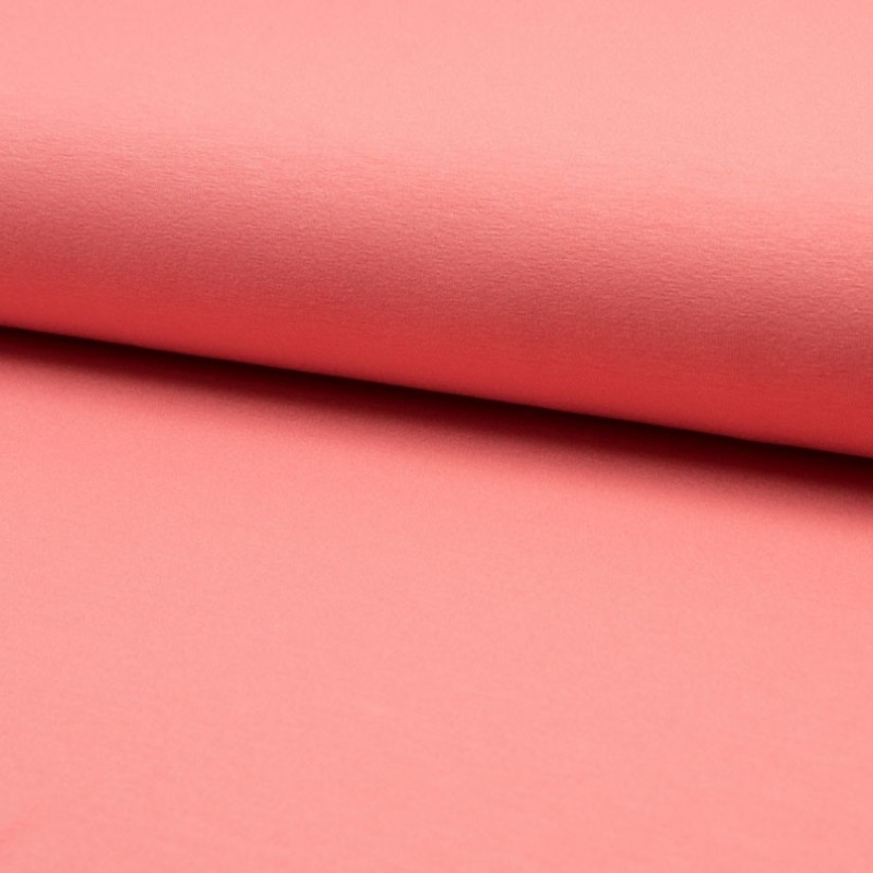 Tissu Jersey Luxe Uni Corail  