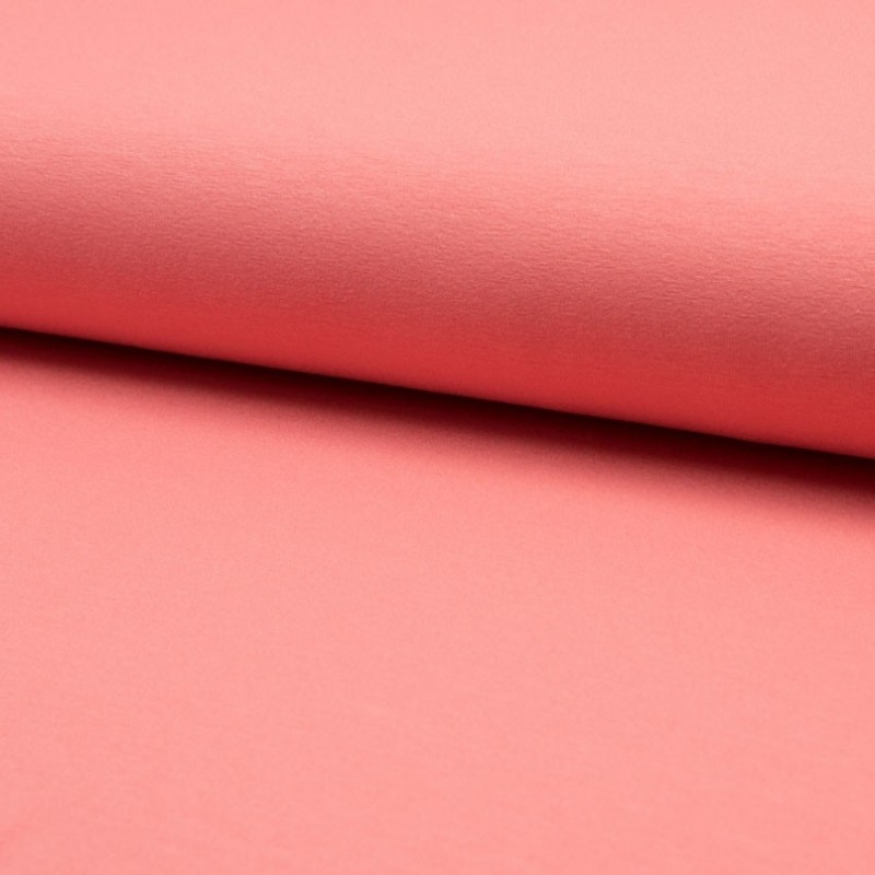 Tissu Jersey Luxe Uni Corail  