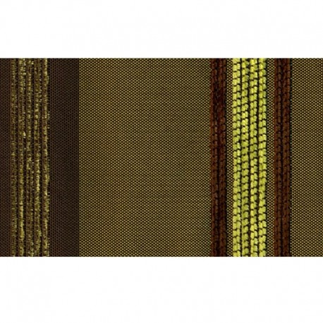 Rideau Taffetas Rayures Jacquard à Oeillets Chenille