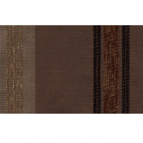 Rideau Taffetas Rayures Jacquard à Oeillets Chenille