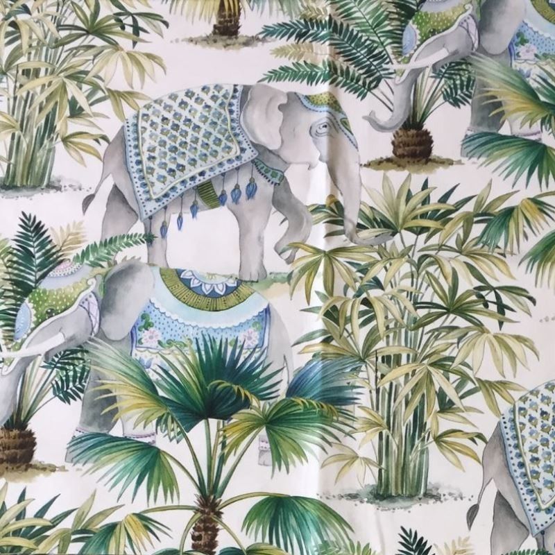 Tissu Jaipur Blanc Tissus des Ursules