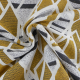 Tissu Jacquard Jaune Moutarde 