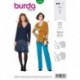 Patron Burda 6169 Blouse Cache-coeur de 34 à 44