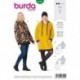 Patron Burda 6195 Sweat à Capuche de 44/46 à 56/58