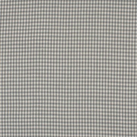 Tissu Petit Vichy Gris 
