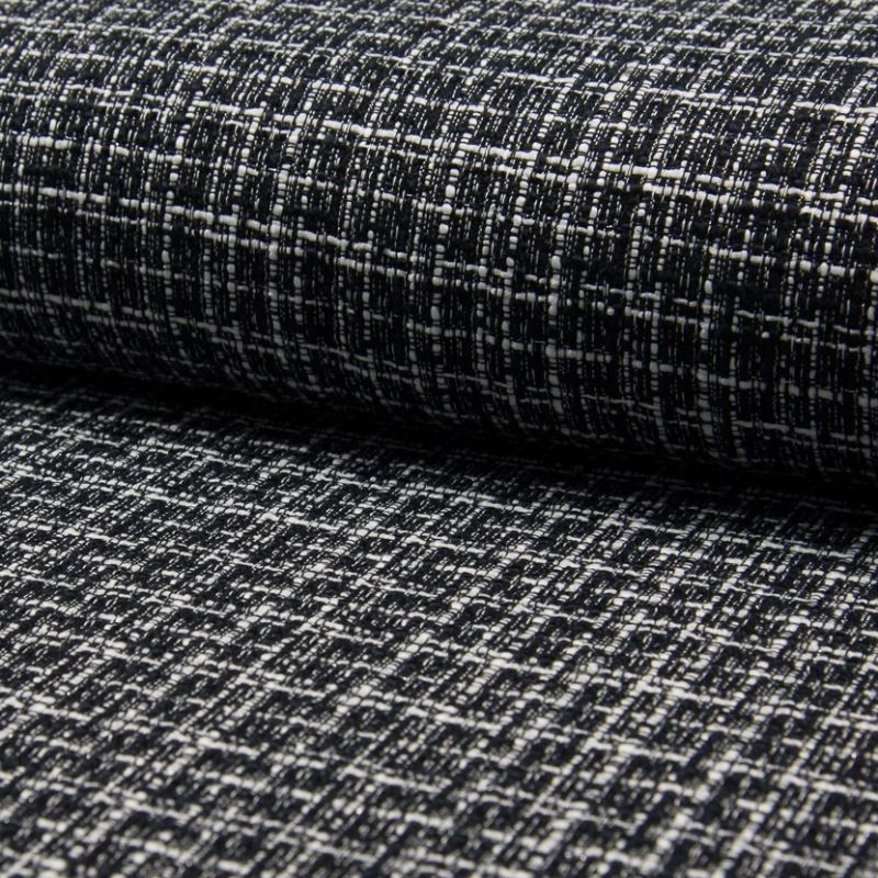 Tissu carreaux Luxe Blanc noir 