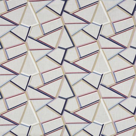 Tissu Abstract Tetris Brodé