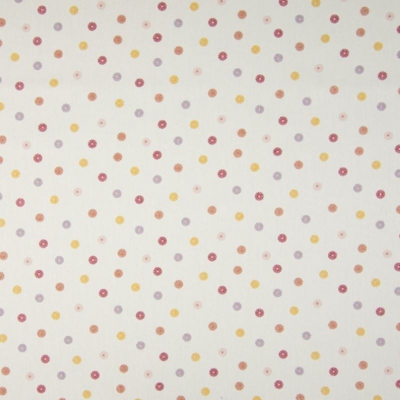Tissu Coton Imprimé Pois Ecru 
