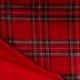 Tissu Polaire Microfibre Double Face Carreau Rouge uni 