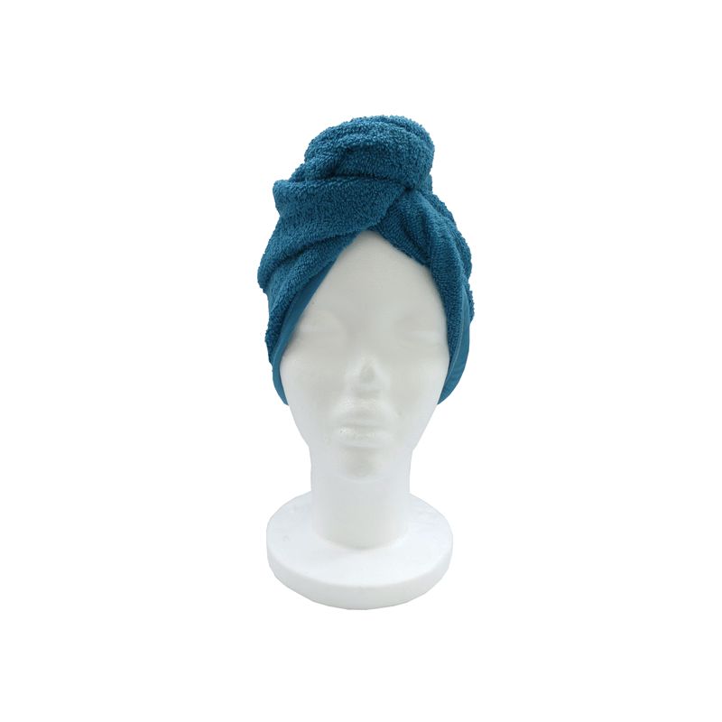 Serviette Sèche Cheveux Laura Bleu de Prusse 