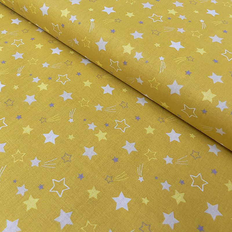 Tissu Celeste Imprimé Moutarde 