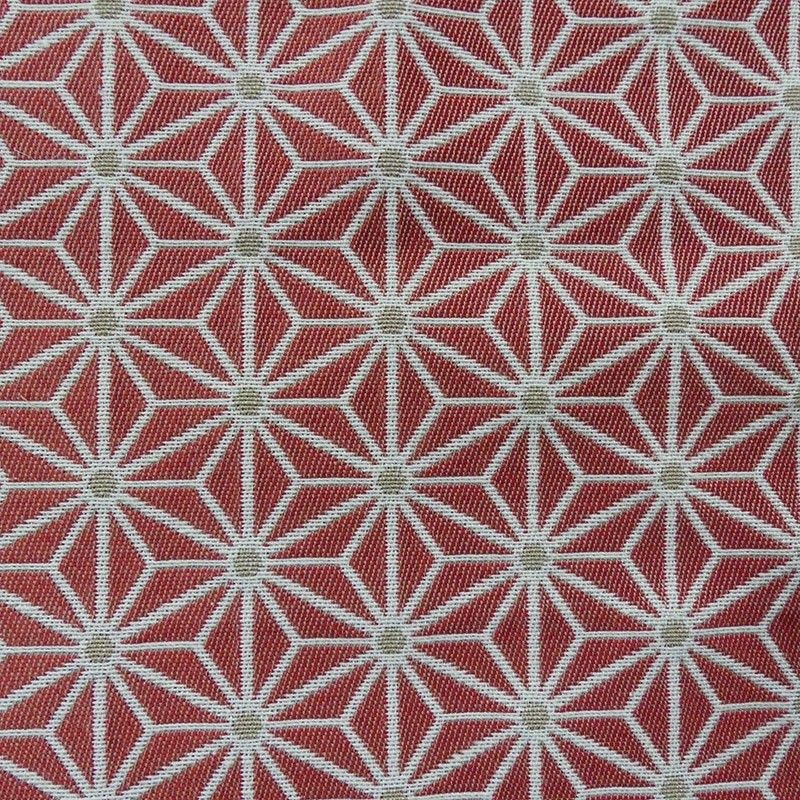 Tissu Fluor Jacquard Etoile Terracotta 