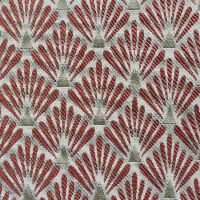 Rideaux sur mesure - Tissu Fluor Jacquard Ecaille Terracotta