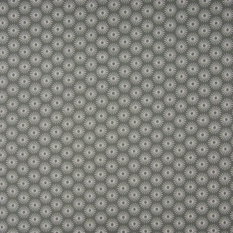 Tissu Coton Imprimé Parapluie Gris 