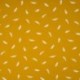 Tissu Popeline Imprimé Feuille Ocre