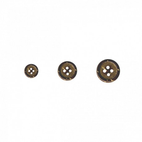 Bouton bois rond 4 trous