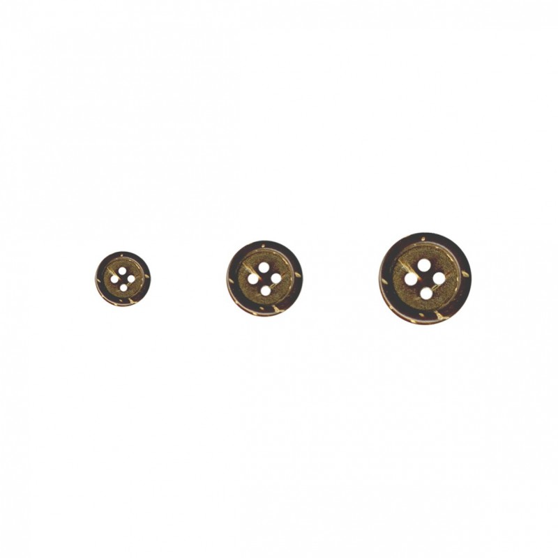 Bouton bois rond 4 trous