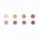 Bouton fleurs strass