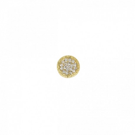 Bouton bijou rond strass