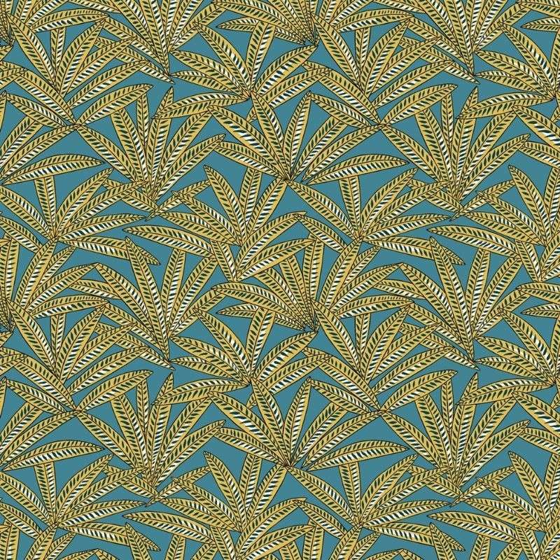 Tissu Janaina Imprimé Cobalt 