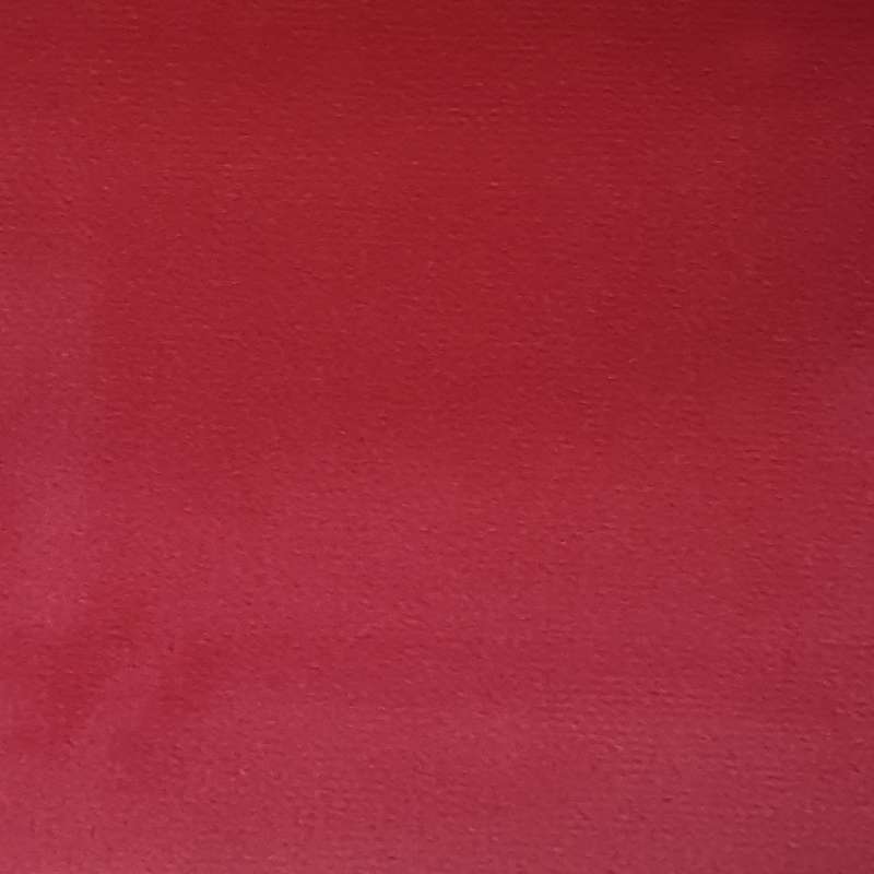 Tissu Tornado Velours Uni Rouge Vif 