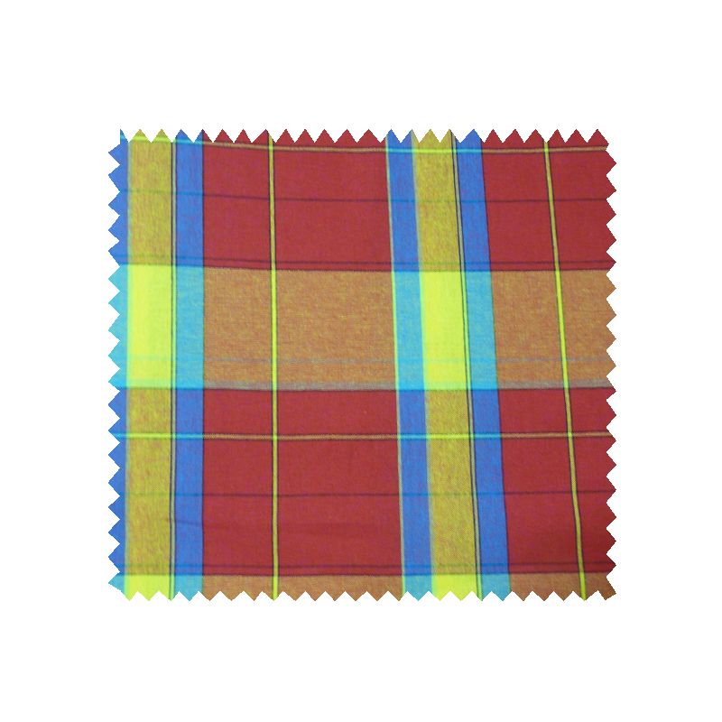 Tissu Madras Bordeaux