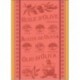 Torchon Jacquard Huile D'olive Corail 