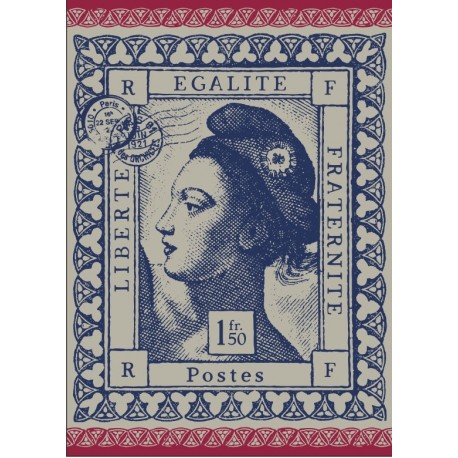 Torchon Jacquard Marianne Bleu