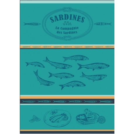 Torchon Jacquard Sardine Ocean