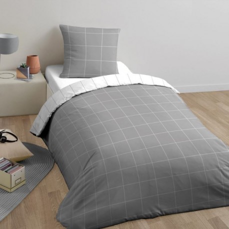 Parure Housse de Couette Liam Flanelle Coton Bio 