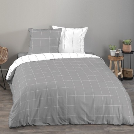 Parure Housse de Couette Liam Flanelle Coton Bio 